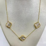 گردنبند ونکلیف سه گل صدفی